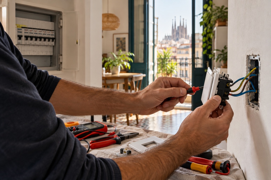Instal·lació d’un interruptor en un habitatge